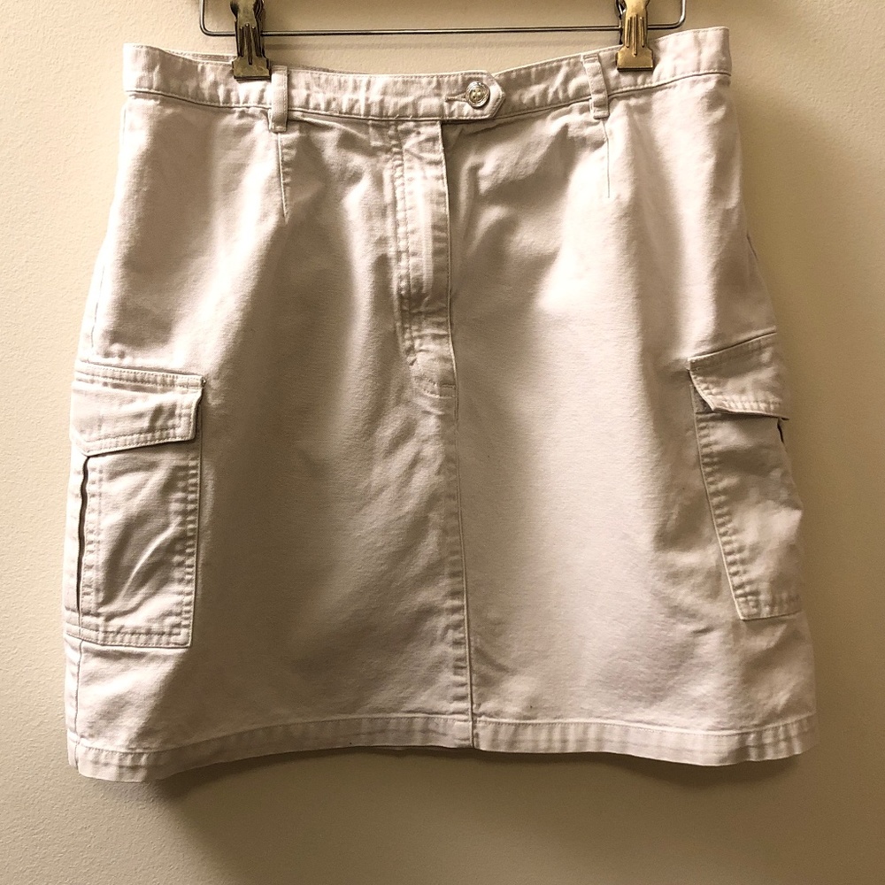 Khaki Cargo Mini Skirt